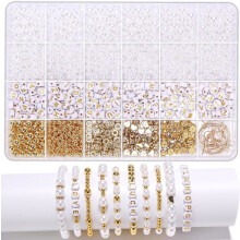 Kit de fabricación de pulseras con cuentas, regalo de Navidad, kit de creación de joyas para adultos, dijes para pulseras, perlitas decorativas