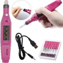 Professionele elektrische nagelvijl voor manicure, verstelbaar, roze, voor gladde en nauwkeurige nagelverzorging en thuisgebruik
