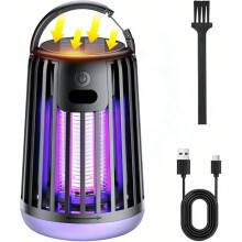 Solarbetriebene Insektenlampe mit zwei Stromversorgungen, USB-Ladefunktion, integriertem Akku, elegante Kommode für den Innen- und Außenbereich