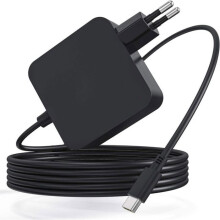 USB-C-oplader 65 W voor laptop en tablet, snellader voor compatibele modellen, compact en draagbaar, geschikt voor kantoor en reizen