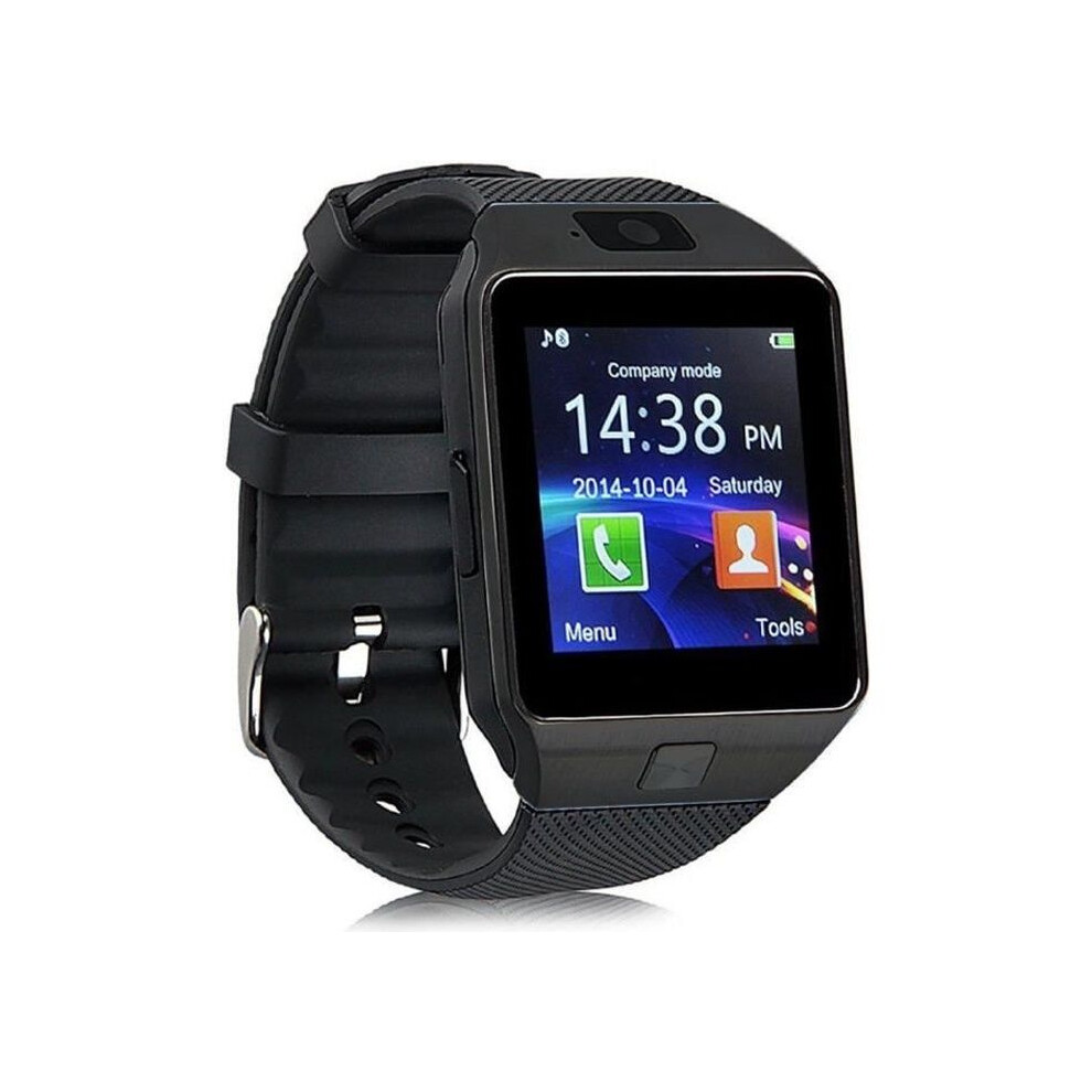 Bluetooth Smart Watch With Sim And Tf Card Support, Hd Camera, Call And Sms Sync For Android, Black 6083684373534