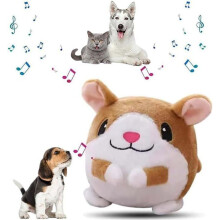 Interactive Dog Toys, Bouncing Balls and Plush Hamster Toy for Chewing and Play, Durable Soft Design