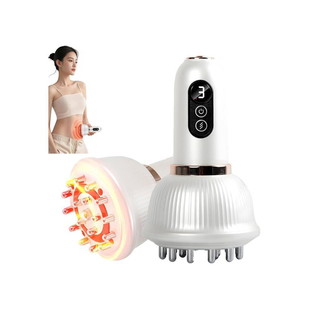 Red/Light Lymphatic Drainage Massage Device For Body Contouring, Heat And Vibration, 9 Modes