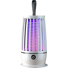 Elektrische UV-Mückenfalle mit LED-Licht, Insektenvernichter für Innenräume, Weiß, geräuscharm und sicher