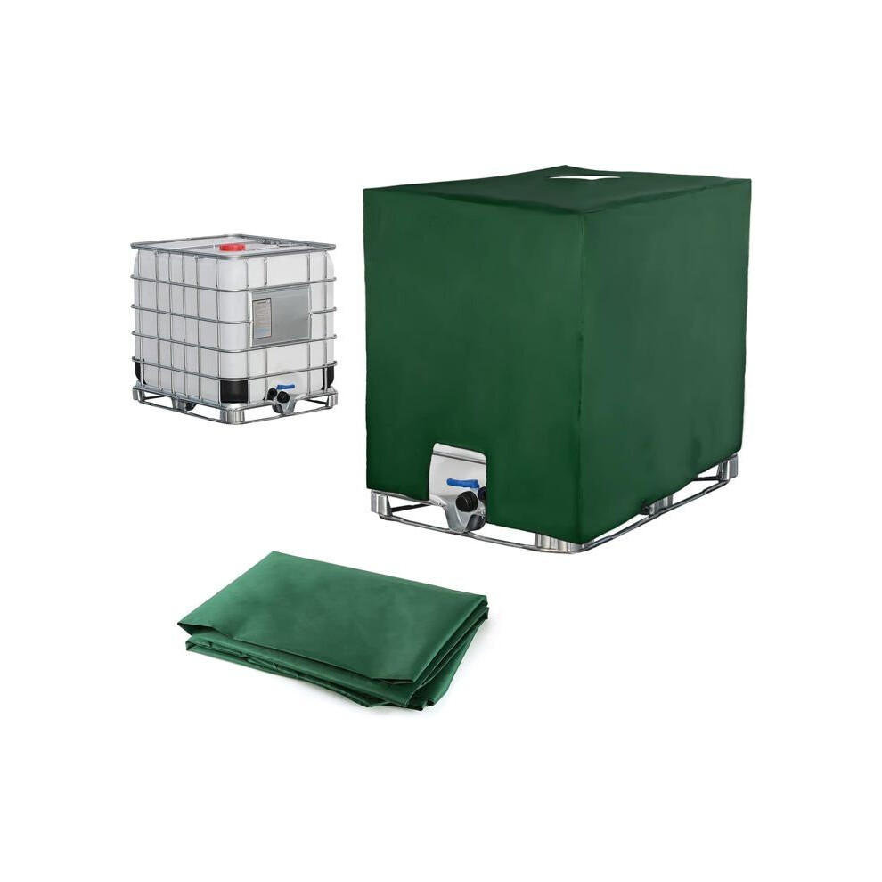 Ibc Water Tank Cover 1000L Oxford 210D Fabric Anti Uv Green Weatherproof Dustproof Outdoor Cover 6083684373916