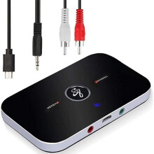Bluetooth zender en ontvanger 5.0 2-in-1 audio-adapter met 3,5 mm-aansluiting voor draadloze muziek en tv-thuisgebruik