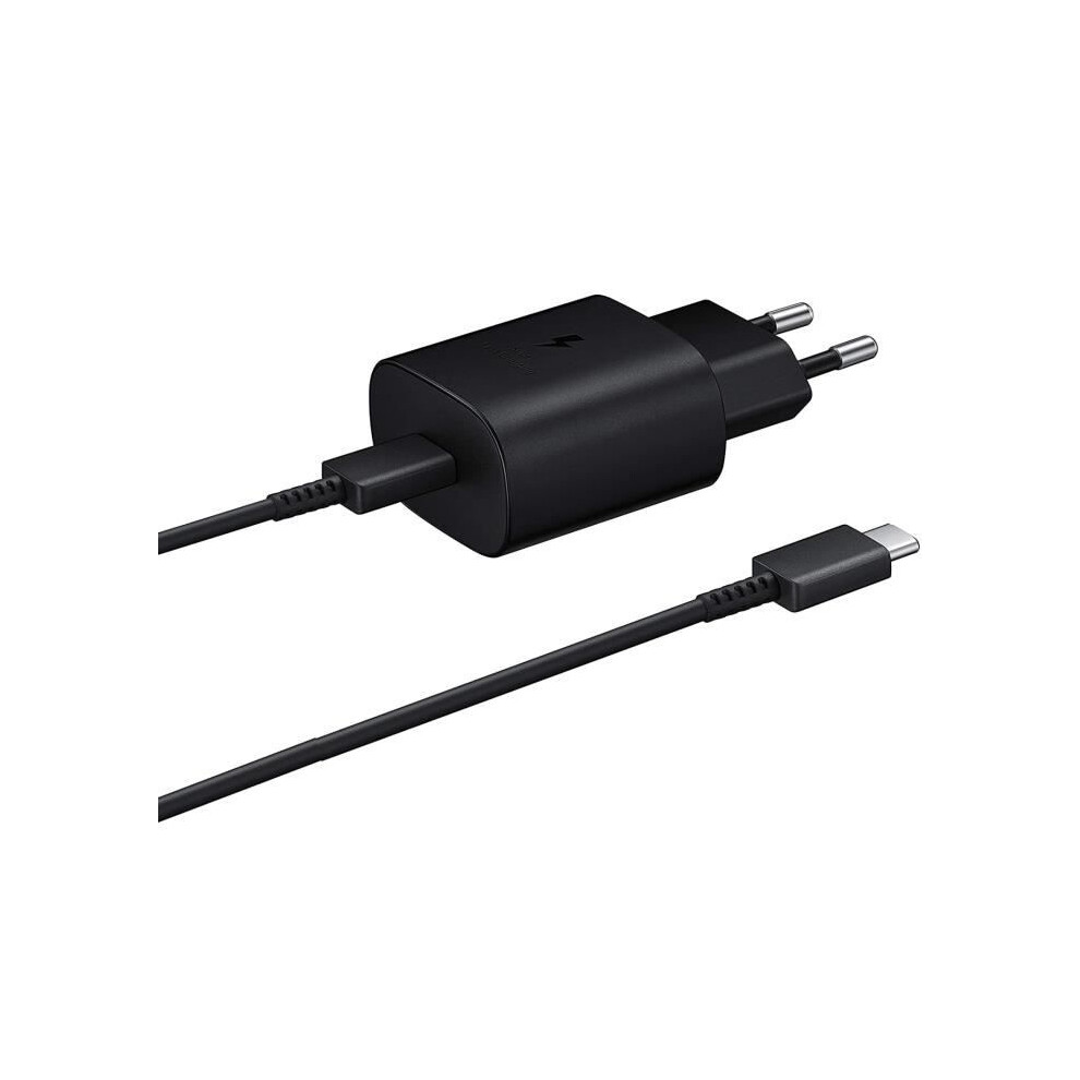 25W Usb-C Fast Charger With Cable, Compatible With S22 S21 S20, Compact Adapter For Home And Travel Black 6083684373985
