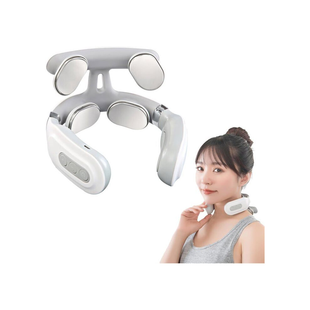 Multifunctional Intelligent Neck Massager, Portable Cordless Cervical Massage Device, 8 Modes