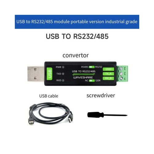 2X Waveshare USB to RS232/485 Serial Communication Converter FT232RNL for  Linux Android Win 11/10/8.1/8/7 2