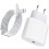 Chargeur rapide 20 W USB C vers Lightning 2 m pour iPhone et iPad bloc de charge blanc compact 1
