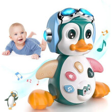Musical Baby Toy Penguin with Lights, Educational Crawling Toy for 6-12 Months, Gift for Boys