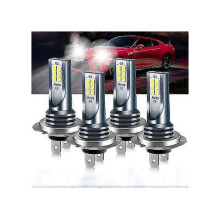 Kit di 4 lampadine LED H7 per fari anabbaglianti e abbaglianti, 120 W, 60000 lm, luce bianca 6000 K, ad alta luminosità per auto