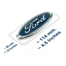 Auto-Emblem 115 mm Selbstklebend Passend für Fiesta Focus Transit Neu Schwarzes Design Robust und Langlebig