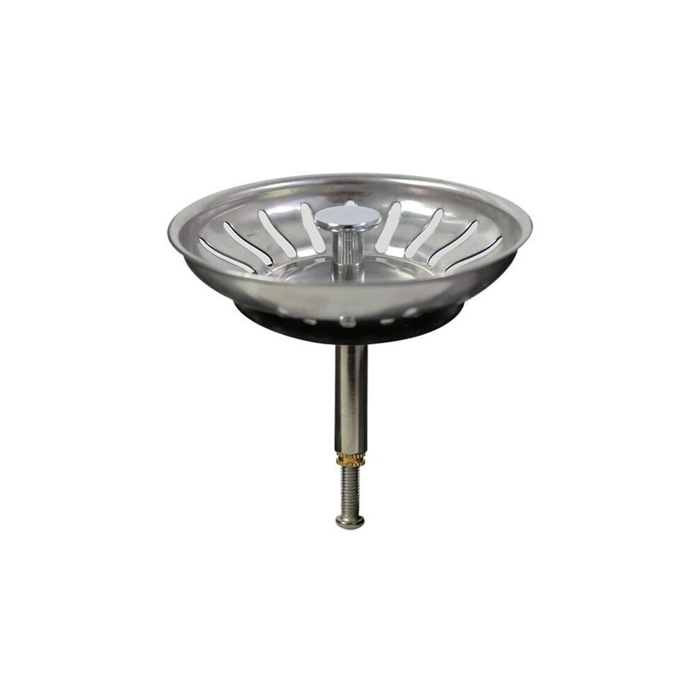 Stainless Steel Kitchen Sink Stopper With Anti-Clog Basket, Universal Sink Drain Filter With Grid For Kitchen Sink 6083684375828