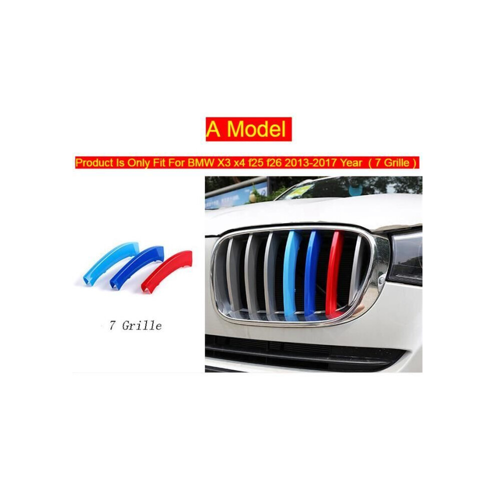 Vehicle Grille Cover With Stripe Design For X3 X4 F25 F26 G01 G02, Car Accessory Protection Trim 6083684375040