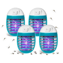 4 Stück Professionelle Elektrische Insektenfalle mit UV-Licht für Innen- und Außenbereich gegen Fliegen und andere Insekten