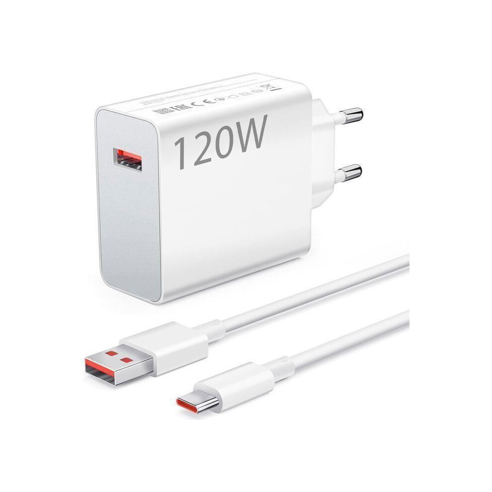 120W Fast Charger With 1M Usb C Cable For Redmi Note 11, 11S, 13 Pro, Xiaomi 14 Ultra, 11T Pro, 12T Pro, 12T, 13 6083684376023