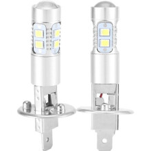 Kit di 2 lampadine LED H1 per auto luce bianca super brillante 100W per fari fendinebbia e guida notturna affidabile