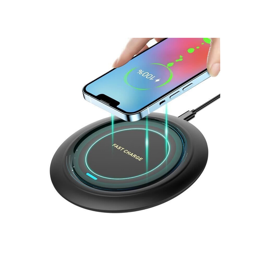 Universal 15W Wireless Charger Pad, Compatible With Iphone, Huawei And Samsung, Overheat Protection, Qi Fast Charging 6083684375699