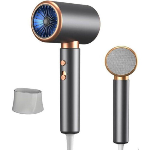 Professional Ionic Hair Dryer, 2000W AC Motor, 2-in-1 Diffuser Attachment, Hot and Cool Button, Fast Drying, Salon Use
