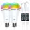 Λάμπα LED E26 9W με τηλεχειριστήριο, έξυπνη RGB, τρεις θερμοκρασίες χρώματος, 2 τεμάχια 1