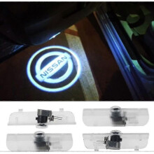 Auton oven tervetuliaisvalo, 4 kpl, logoprojektori, helppo asennus, kirkas LED-valaistus, sisä- ja ulkokäyttöön