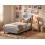Beliani Bed Fabric SENNEZ 90 x 200 cm (EU Single) Light Grey 2