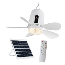 Tragbarer wiederaufladbarer Solarventilator mit-12W