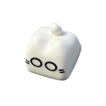 Artistic Resin Keyboards Keycap With Feline Tail-White