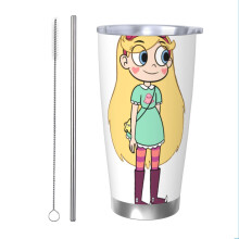 Copo térmico Star Vs. The Forces Of Evil de 590ml, caneca de viagem para café em aço inoxidável com isolamento a vácuo, caneca térmica com