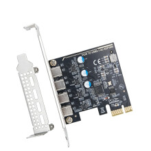 PCIe-zu-4-Port-Typ-C-Konverterkarte, 5 Gbit/s, schnelle
