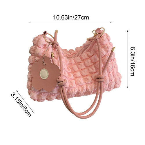 Faltbare, leichte Schultertasche für Damen mit 2
