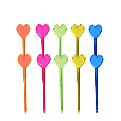 100 forchette da frutta monouso a forma di cuore 1