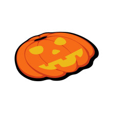 Tappeto antiscivolo per Halloween con motivo a zucca
