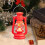 Vintage handheld oil lamp decor red small 1
