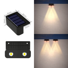 Solar buitenwandlamp voor kleine binnenplaatsdecoratie