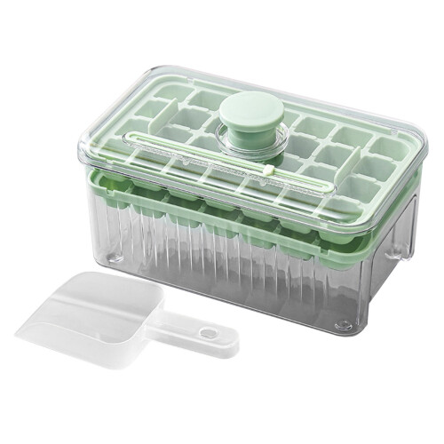 Bac à glaçons avec couvercle et bac de rangement, 56 cavités, 1