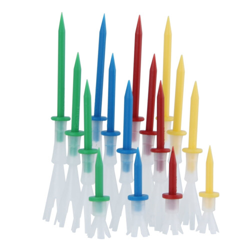 Draagbare plastic golftees, 16 stuks