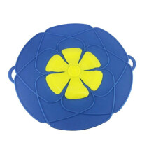 Tapa de silicona con forma de flor para olla, resistente al calor, 8–10 pulgadas.
