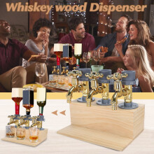 Présentoir distributeur de boissons en bois (1 pièce)