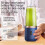 Portable electric juicer blender 400 ml blue 2