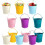 Verzinkter Eisenblumentopf mit Griff, 2er-Pack 1
