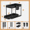 Under Sink Organizer with Hooks 2-Tier Sliding Drawer Black 4