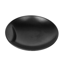 Okrągły talerz z czarnej melaminy 23 cm