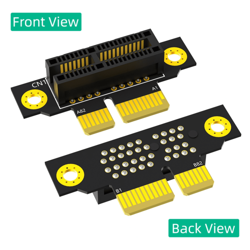 PCI-E1X3.0 90-graders omvendt han-til-hun-riserkort til 1U-server (installationsretning mod CPU) 1