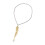 Collier unisexe en os de poisson, breloque dorée, cravate de cou 1