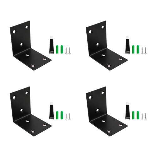 Support d'angle avec 6 trous, support fixe pour-Noir 65mm