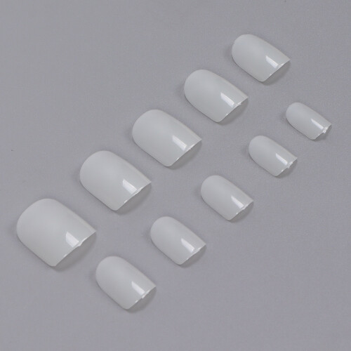 500 Short Square Nails Natural