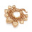 Gold Beaded Heart Bracelet Set Stacked Pattern 3