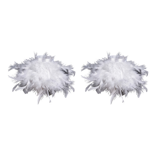 2Pcs Decorative Party Wristbands Featuring Delicate-White